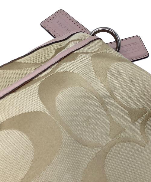 COACH（コーチ）COACH (コーチ) ショルダーバッグ ベージュ×ピンクの古着・服飾アイテム