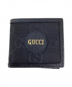 GUCCIグッチ）の古着「ロゴ2つ折り財布」｜ブラック