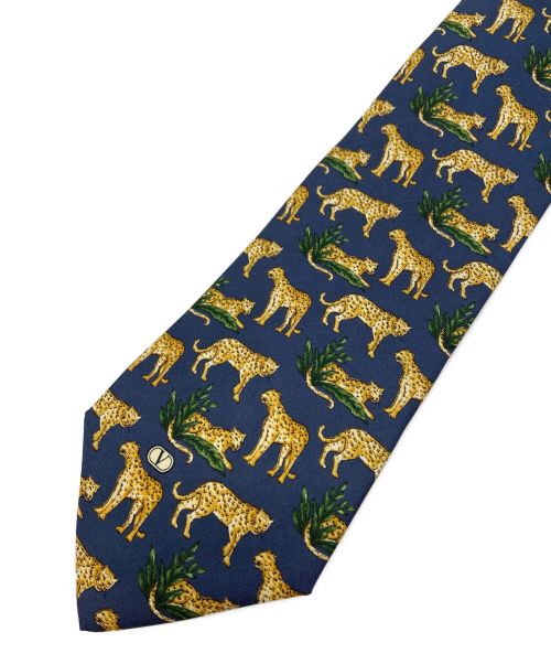 VALENTINO（ヴァレンティノ）VALENTINO (ヴァレンティノ) 総柄ネクタイ ネイビー サイズ:- 未使用品の古着・服飾アイテム