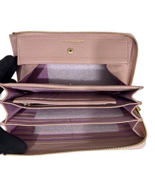 LEATHER JEWELS（レザージュエルズ）LEATHER JEWELS (レザージュエルズ) L字型ウォレット ピンク×ホワイトの古着・服飾アイテム