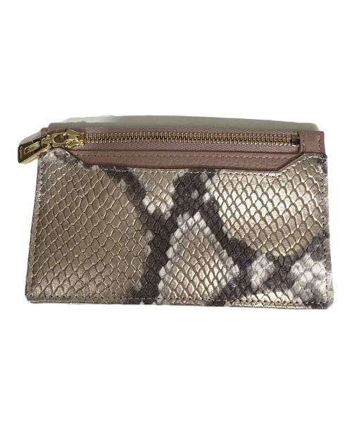 LEATHER JEWELS（レザージュエルズ）LEATHER JEWELS (レザージュエルズ) L字型ウォレット ピンク×ホワイトの古着・服飾アイテム