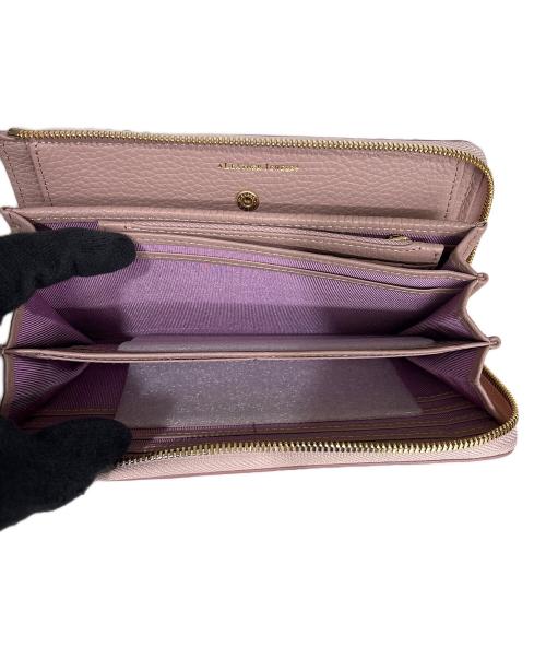 LEATHER JEWELS（レザージュエルズ）LEATHER JEWELS (レザージュエルズ) L字型ウォレット ピンク×ホワイトの古着・服飾アイテム