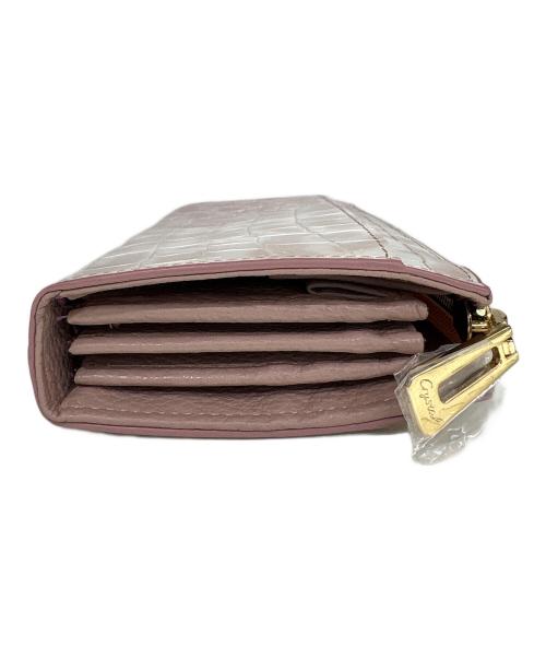 LEATHER JEWELS（レザージュエルズ）LEATHER JEWELS (レザージュエルズ) L字型ウォレット ピンク×ホワイトの古着・服飾アイテム