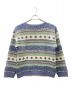 中古・古着 L.L.Bean (エルエルビーン) クルーネックニット ベージュ×スカイブルー サイズ:L：2000円