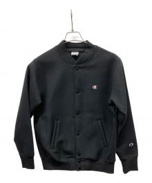 Champion（チャンピオン）の古着「ストームシェル スナップ スウェットジャケット」｜ブラック