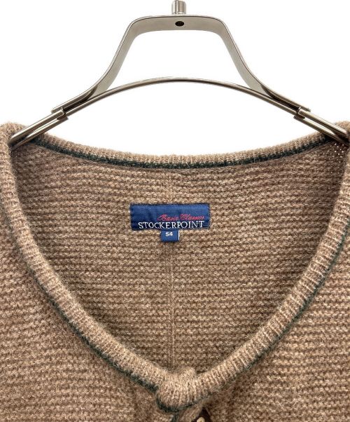 STOCKERPOINT（ストッカーポイント）STOCKERPOINT (ストッカーポイント) ニットカーディガン ブラウン サイズ:54の古着・服飾アイテム