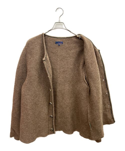 STOCKERPOINT（ストッカーポイント）STOCKERPOINT (ストッカーポイント) ニットカーディガン ブラウン サイズ:54の古着・服飾アイテム