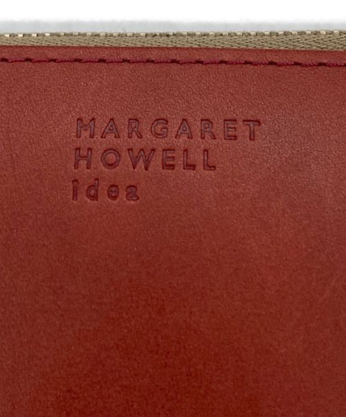 MARGARET HOWELL idea（マーガレット ハウエル アイディア）MARGARET HOWELL idea (マーガレット ハウエル アイディア) Ｌ字ファスナーウォレット レッドの古着・服飾アイテム