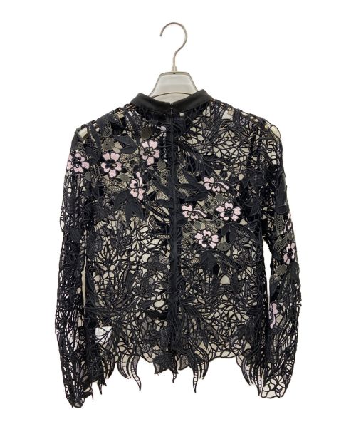 SELF PORTRAIT（セルフ ポートレイト）SELF PORTRAIT (セルフ ポートレイト) レースシャツ ブラック サイズ:Mの古着・服飾アイテム