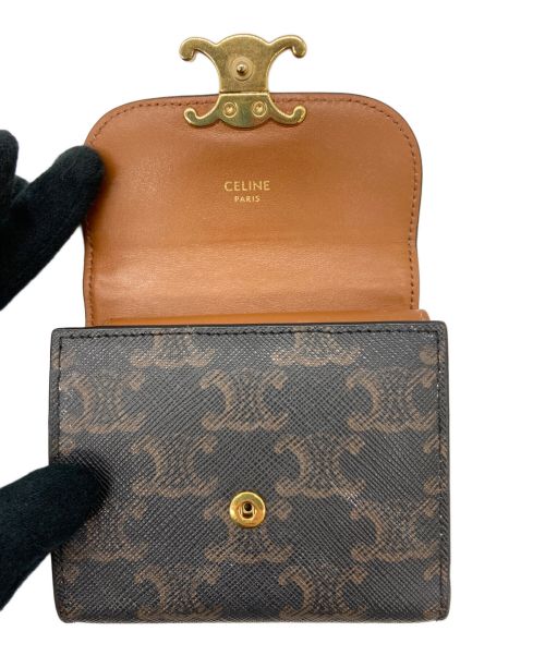 CELINE（セリーヌ）CELINE (セリーヌ) 3つ折り財布/	トリオンフ ブラウンの古着・服飾アイテム