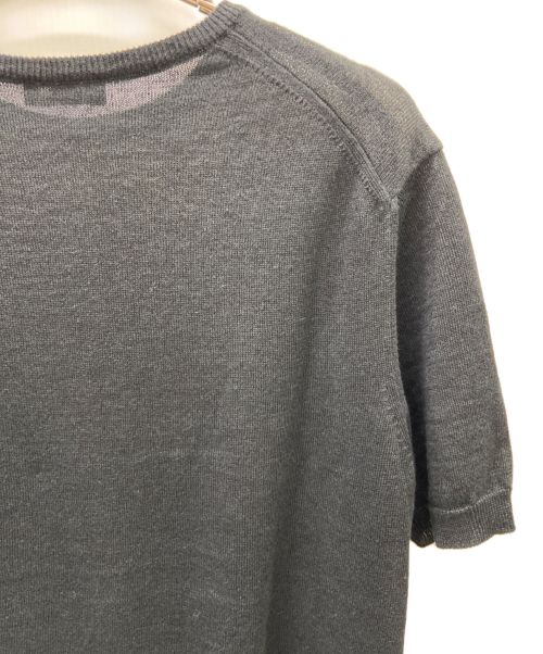 MORGANO（モルガーノ）MORGANO (モルガーノ) 半袖ニット ブラック サイズ:46の古着・服飾アイテム