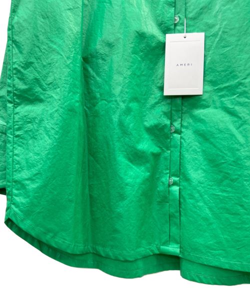 Ameri（アメリ）AMERI (アメリ) LONG COLLAR CALENDERING SHIRT グリーン サイズ:FREEの古着・服飾アイテム