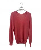 2nd nolleysセカンドノーリーズ）の古着「和紙コットンVネックニット」｜ピンク