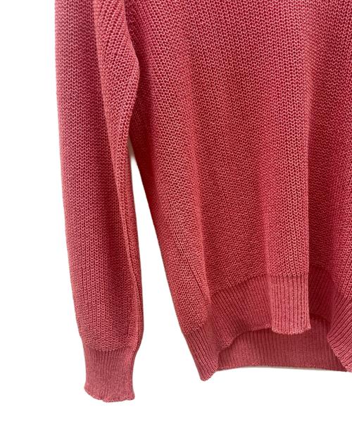 2nd nolleys（セカンドノーリーズ）2nd nolleys (セカンドノーリーズ) 和紙コットンVネックニット ピンク サイズ:FREE 未使用品の古着・服飾アイテム