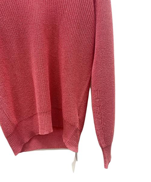 2nd nolleys（セカンドノーリーズ）2nd nolleys (セカンドノーリーズ) 和紙コットンVネックニット ピンク サイズ:FREE 未使用品の古着・服飾アイテム