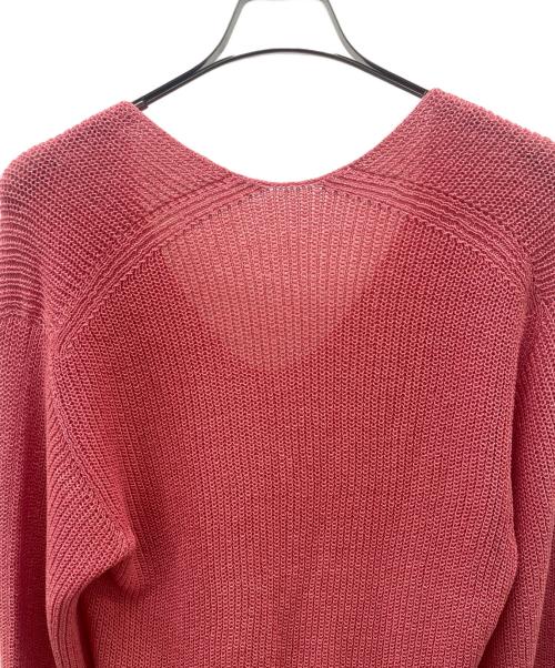 2nd nolleys（セカンドノーリーズ）2nd nolleys (セカンドノーリーズ) 和紙コットンVネックニット ピンク サイズ:FREE 未使用品の古着・服飾アイテム