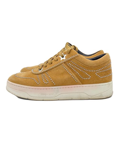 JIMMY CHOO（ジミーチュウ）JIMMY CHOO (ジミーチュウ) JIMMY CHOO　ローカットスニーカー ベージュ サイズ:23.5cmの古着・服飾アイテム