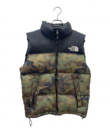 THE NORTH FACE（ザ ノース フェイス）の古着「Novelty Nuptse Vest」｜ブラック×グリーン