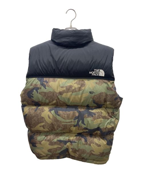 THE NORTH FACE（ザ ノース フェイス）THE NORTH FACE (ザ ノース フェイス) Novelty Nuptse Vest ブラック×グリーン サイズ:Mの古着・服飾アイテム