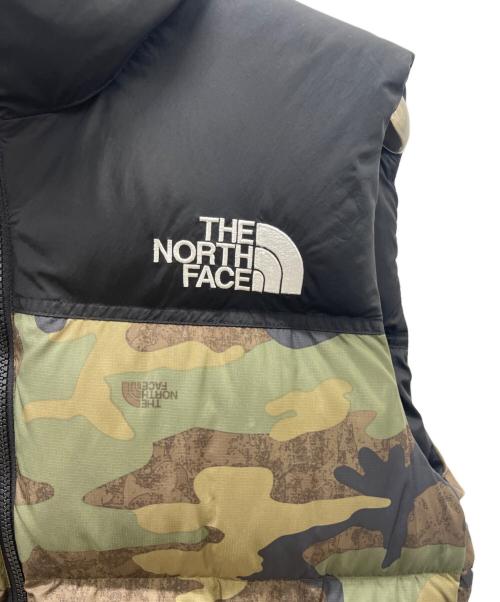 THE NORTH FACE（ザ ノース フェイス）THE NORTH FACE (ザ ノース フェイス) Novelty Nuptse Vest ブラック×グリーン サイズ:Mの古着・服飾アイテム