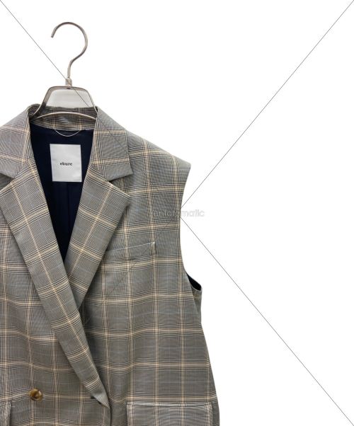 ebure（エブール）ebure (エブール) ノースリーブコート グレー サイズ:Mの古着・服飾アイテム