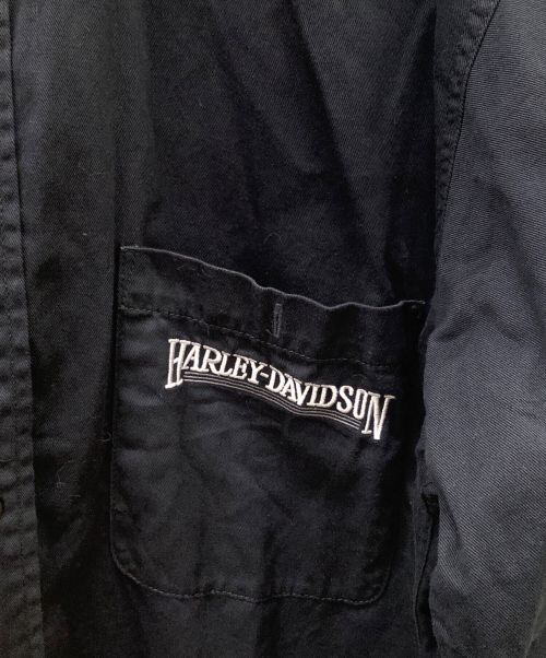 HARLEY-DAVIDSON（ハーレーダビッドソン）HARLEY-DAVIDSON (ハーレーダビッドソン) ネルシャツ ブラック サイズ:Mの古着・服飾アイテム