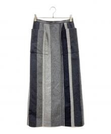 RIM.ARK（リムアーク）の古着「Cotton wool linen iline SK」｜グレー