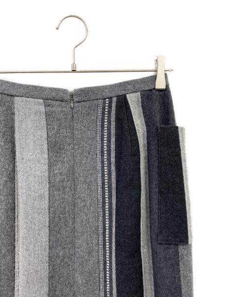 RIM.ARK（リムアーク）RIM.ARK (リムアーク) Cotton wool linen iline SK グレー サイズ:38の古着・服飾アイテム