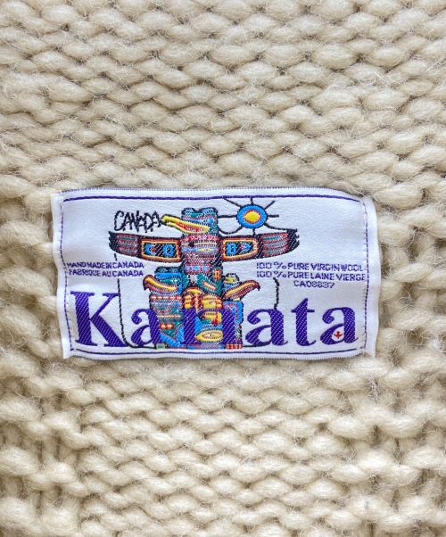 KANATA（カナタ）KANATA (カナタ) カウチンニットジャケット ベージュ サイズ:-の古着・服飾アイテム