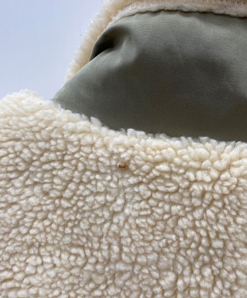 FLIP THE SCRIPT（フリップザスクリプト）FLIP THE SCRIPT (フリップザスクリプト) ボアジャケット ホワイト×グリーン サイズ:XLの古着・服飾アイテム