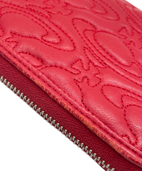 Vivienne Westwood（ヴィヴィアンウエストウッド）Vivienne Westwood (ヴィヴィアンウエストウッド) ラウンドファスナー財布 レッドの古着・服飾アイテム