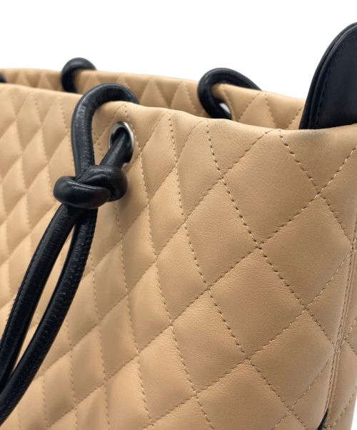 CHANEL（シャネル）CHANEL (シャネル) トートバッグ ベージュ×ブラックの古着・服飾アイテム