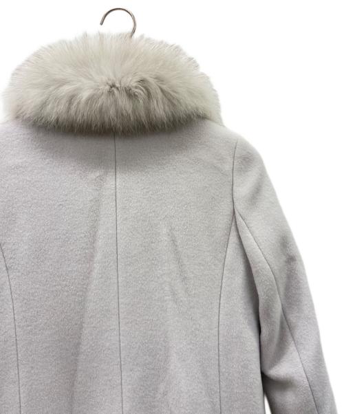 JILL STUART（ジルスチュアート）JILL STUART (ジルスチュアート) フォックスファー付コート グレー サイズ:Sの古着・服飾アイテム