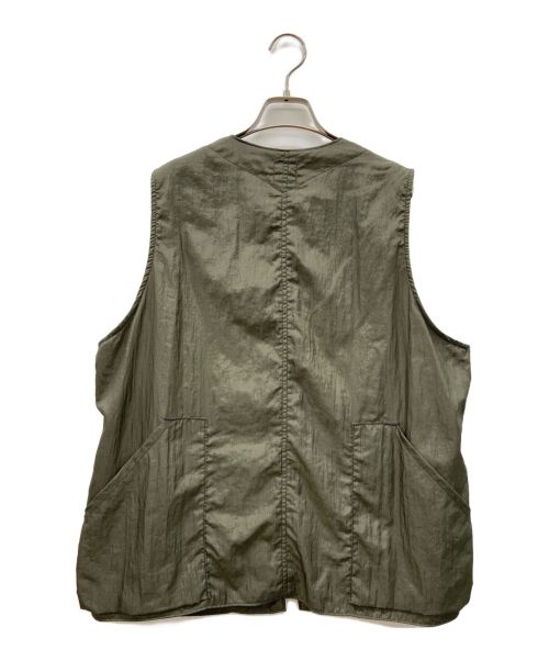 POST O'ALLS（ポストオーバーオールズ）POST O'ALLS (ポストオーバーオールズ) ナイロンベスト グリーン サイズ:Mの古着・服飾アイテム