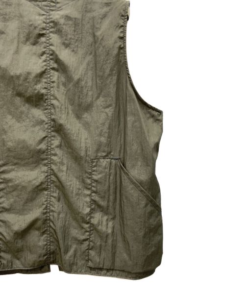 POST O'ALLS（ポストオーバーオールズ）POST O'ALLS (ポストオーバーオールズ) ナイロンベスト グリーン サイズ:Mの古着・服飾アイテム