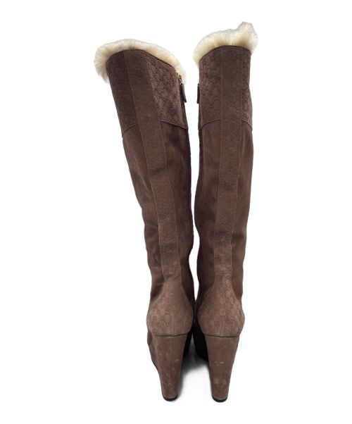 GUCCI（グッチ）GUCCI (グッチ) ロングブーツ ブラウン サイズ:39の古着・服飾アイテム