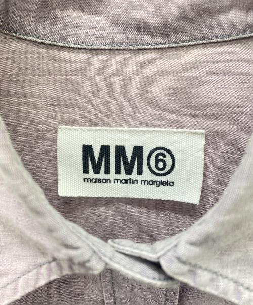 MM6 Maison Margiela（エムエムシックスメゾンマルジェラ）MM6 Maison Margiela (エムエムシックス メゾンマルジェラ) プルオーバーシャツ パープル サイズ:Mの古着・服飾アイテム