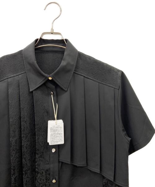 HARE（ハレ）HARE (ハレ) アシメプリーツシャツ ブラック サイズ:FREEの古着・服飾アイテム