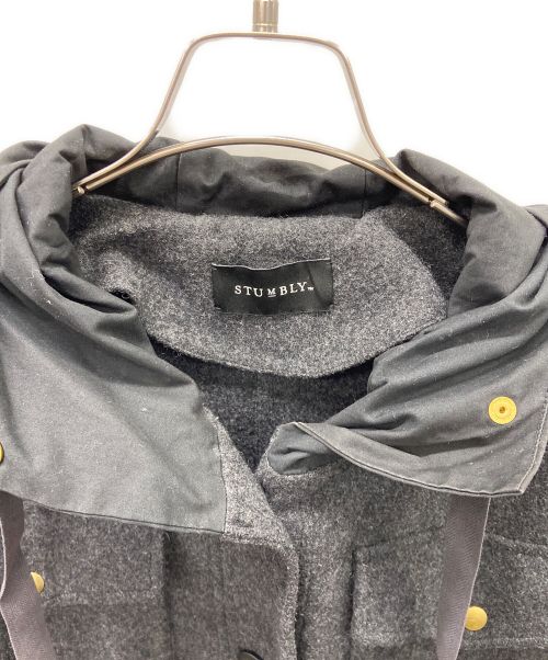 STUMBLY（スタンブリ―）STUMBLY (スタンブリ―) コート ブラック×グレー サイズ:38の古着・服飾アイテム