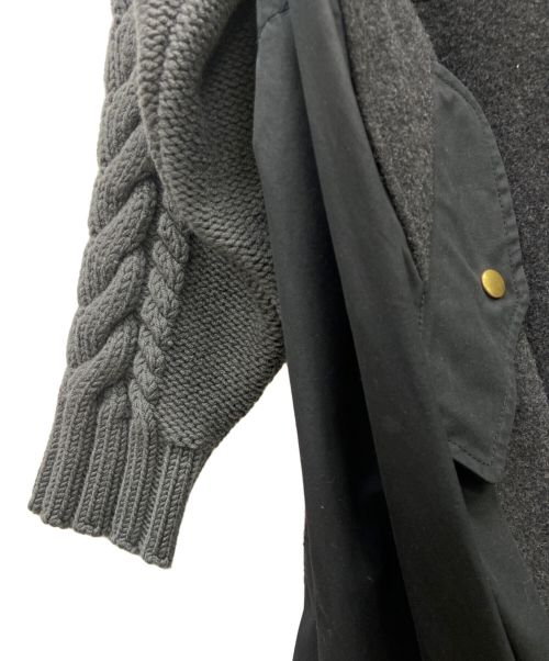 STUMBLY（スタンブリ―）STUMBLY (スタンブリ―) コート ブラック×グレー サイズ:38の古着・服飾アイテム