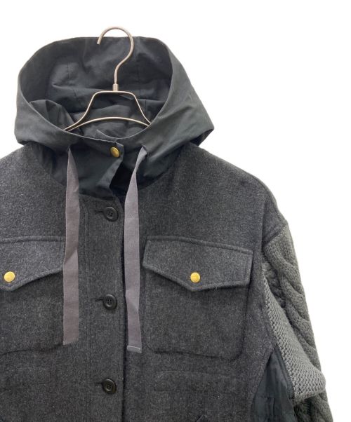 STUMBLY（スタンブリ―）STUMBLY (スタンブリ―) コート ブラック×グレー サイズ:38の古着・服飾アイテム