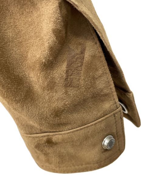 EMMETI（エンメティ）EMMETI (エンメティ) ゴートスキンシングルライダースジャケット ブラウン サイズ:SIZE４４の古着・服飾アイテム