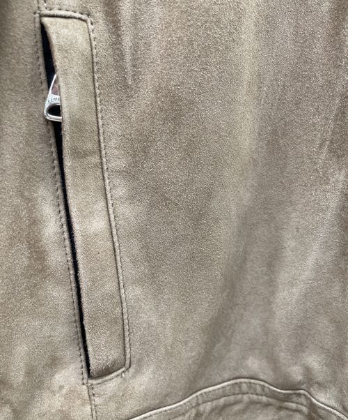 EMMETI（エンメティ）EMMETI (エンメティ) ゴートスキンシングルライダースジャケット ブラウン サイズ:SIZE４４の古着・服飾アイテム