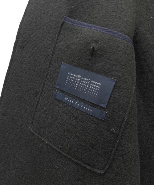 HARRIS WHARF LONDON（ハリスワーフロンドン）HARRIS WHARF LONDON (ハリスワーフロンドン) ウールコート ブラック サイズ:44の古着・服飾アイテム