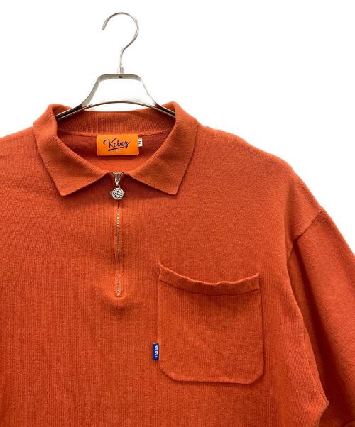 KEBOZ（ケボズ）KEBOZ (ケボズ) ハーフジップスウェット オレンジ サイズ:Mの古着・服飾アイテム