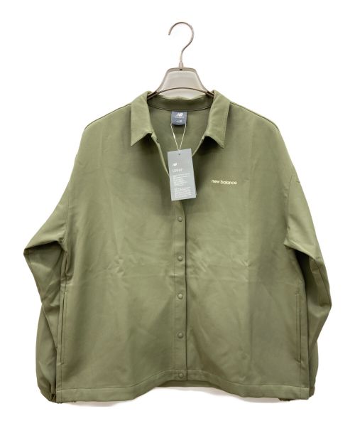 NEW BALANCE（ニューバランス）NEW BALANCE (ニューバランス) ロングスリーブウーブンシャツ グリーン サイズ:M 未使用品の古着・服飾アイテム
