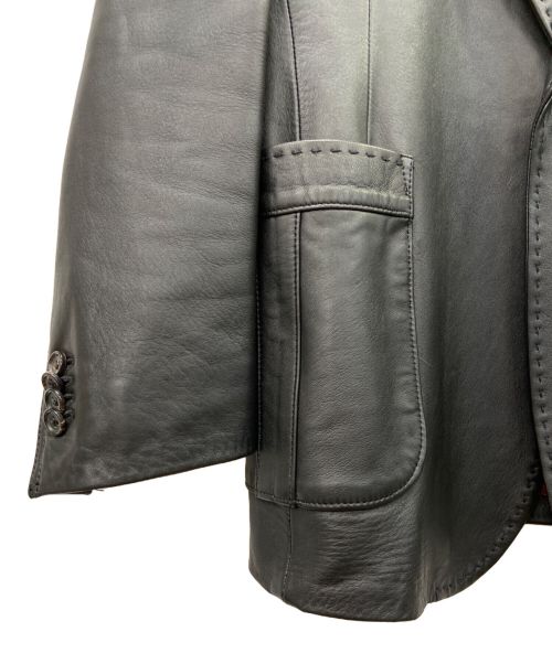 FLAT HEAD（フラット ヘッド）FLAT HEAD (フラット ヘッド) レザーテーラードジャケット ブラック サイズ:40の古着・服飾アイテム