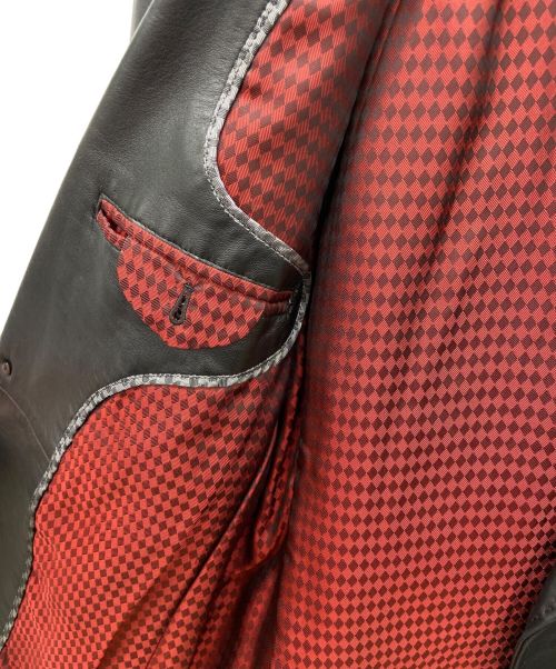 FLAT HEAD（フラット ヘッド）FLAT HEAD (フラット ヘッド) レザーテーラードジャケット ブラック サイズ:40の古着・服飾アイテム