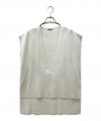 LE PHILル フィル）の古着「Vネックニットジレ」｜ホワイト