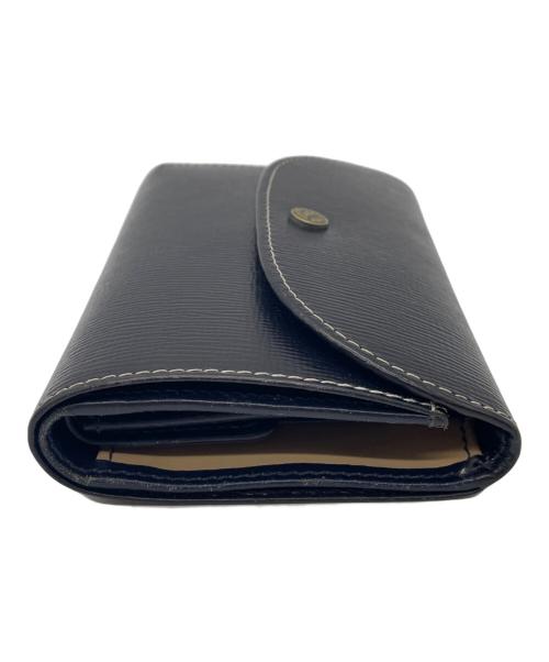 Whitehouse Cox（ホワイトハウスコックス）Whitehouse Cox (ホワイトハウスコックス) 2つ折り財布 ネイビー×ベージュの古着・服飾アイテム